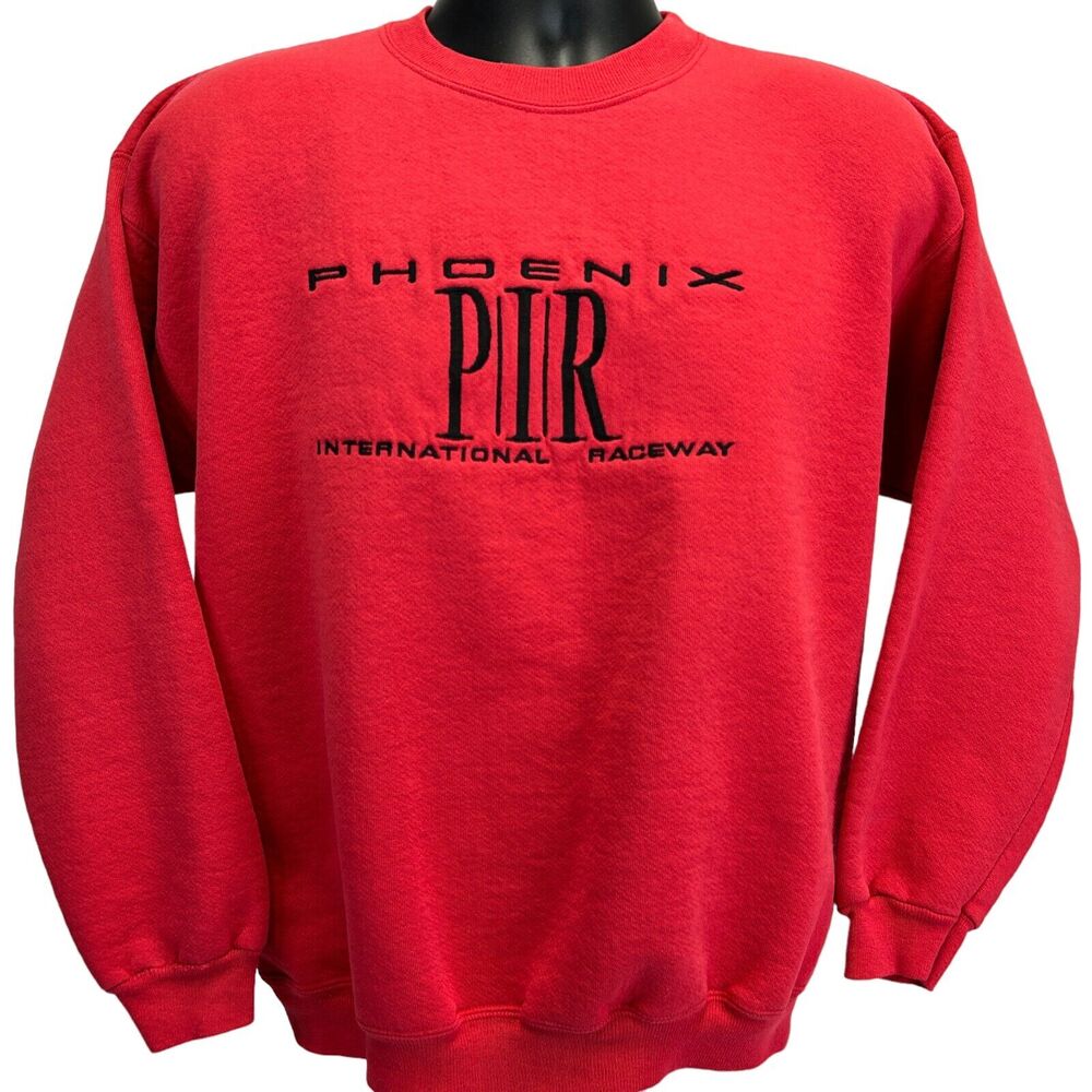 Vintage 90s Phoenix International Raceway Sweatshirt Pir Nascar Red M Medium View 2